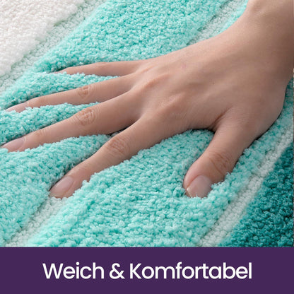 Rutschfeste Badematte 60x90 cm - Saugfähig & Weich, Grün