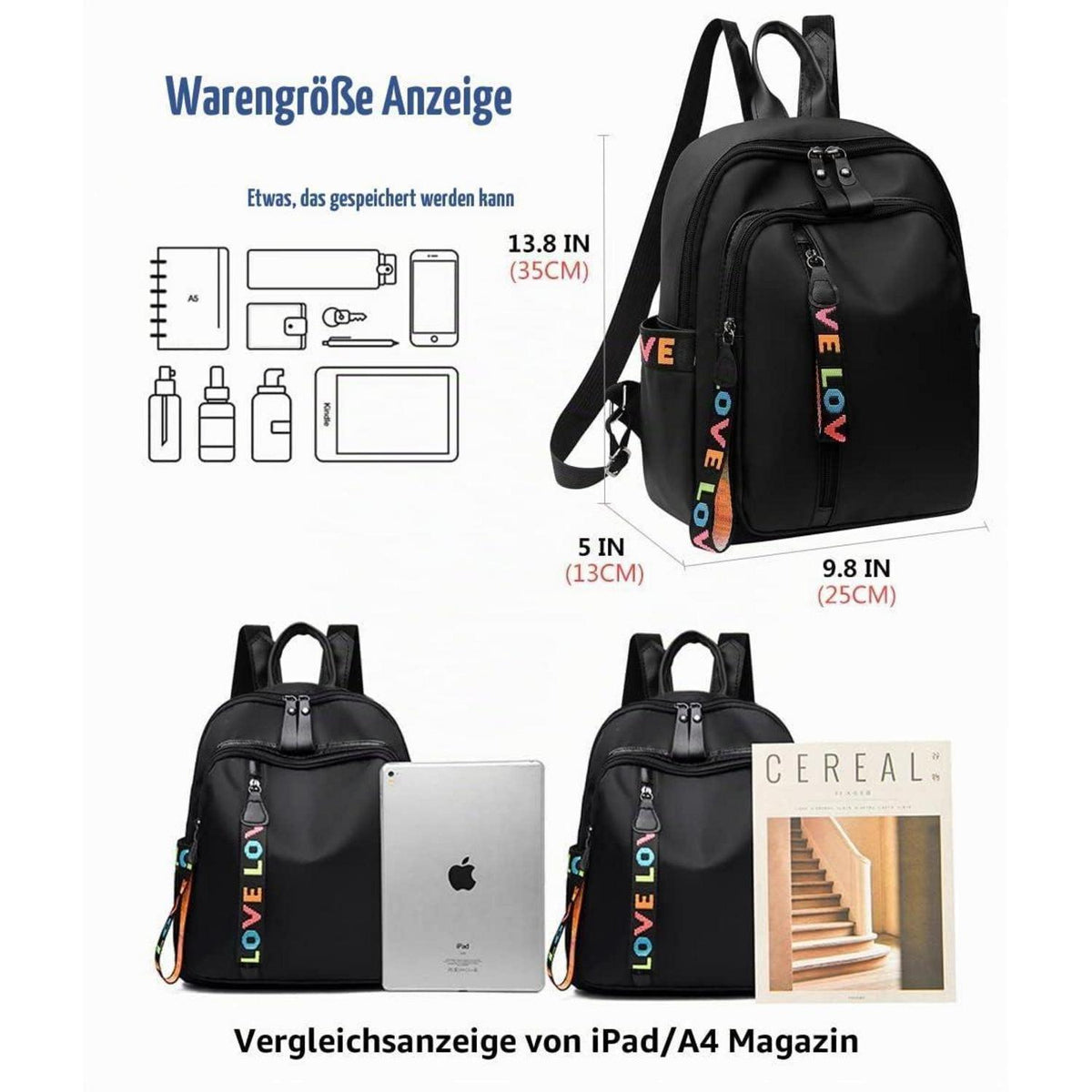 Damen Rucksack Schultertasche – Elegant & Vielseitig für Alltag & Reisen