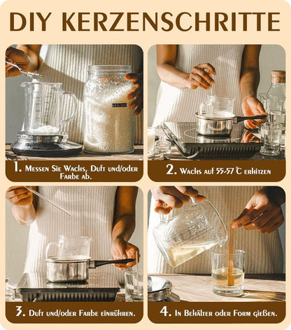 Sojawachsflocken für Kerzen 1.8kg - 100% Natürliches Sojawachs BIO