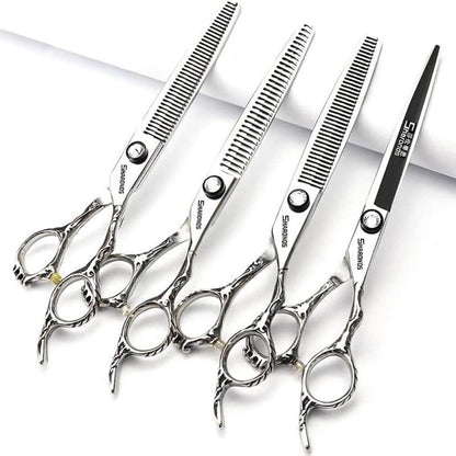 7 Zoll Friseurschere 440C Stahl Set – Professionelle Haarschneideschere