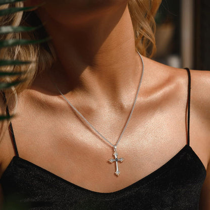 Kreuz Kette Halskette für Frauen religiöser Glaube Anhänger Mädchen