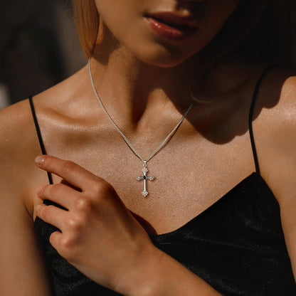 Kreuz Anhänger Halskette für Frauen Religiöses Geschenk Schmuck