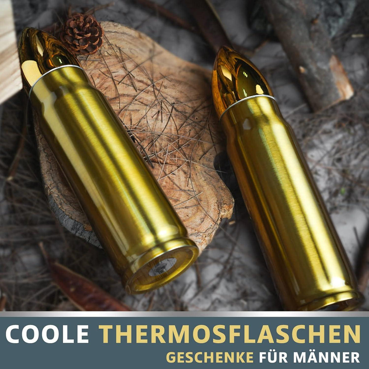 Grogife Lustige Jägermeister Trinkflasche Edelstahl 500ml