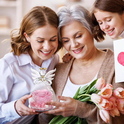 Ewige Rose im Engel: Konservierte Blume als Geschenk für Frauen