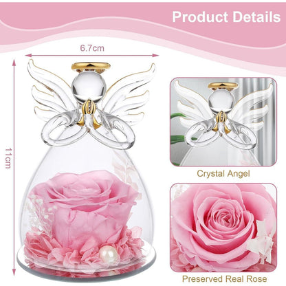 Ewige Rose im Engel: Konservierte Blume als Geschenk für Frauen