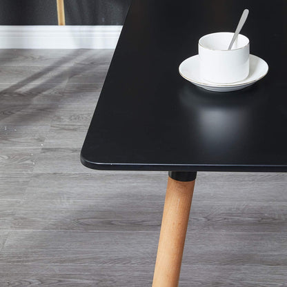 Skandinavischer Esstisch 110x70cm – MDF Tischplatte, Buchenholz