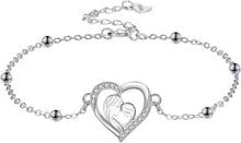 Mutter Tochter Armband Sterling Silber Herz Geschenk Mama