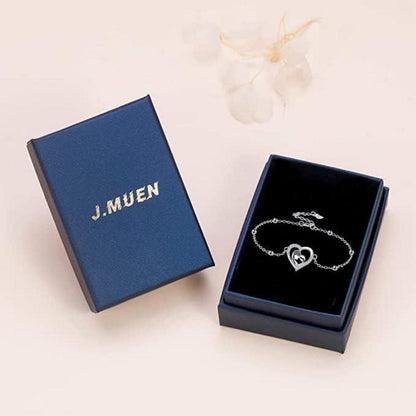 Mutter Tochter Armband 925 Sterling Silber Herz Anhänger Geschenk