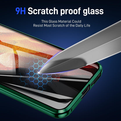 Hülle Samsung Galaxy S23 Grün Magnetisch Adsorption Stoßfest Schutz Flip Case