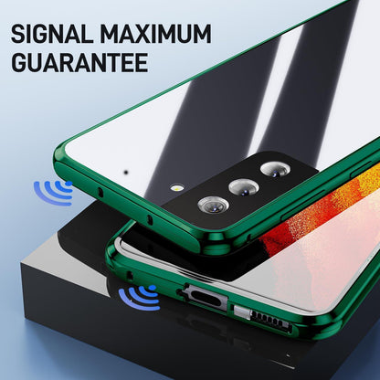 Samsung Galaxy S23 Hülle Magnet Adsorption Aluminiumrahmen Grün