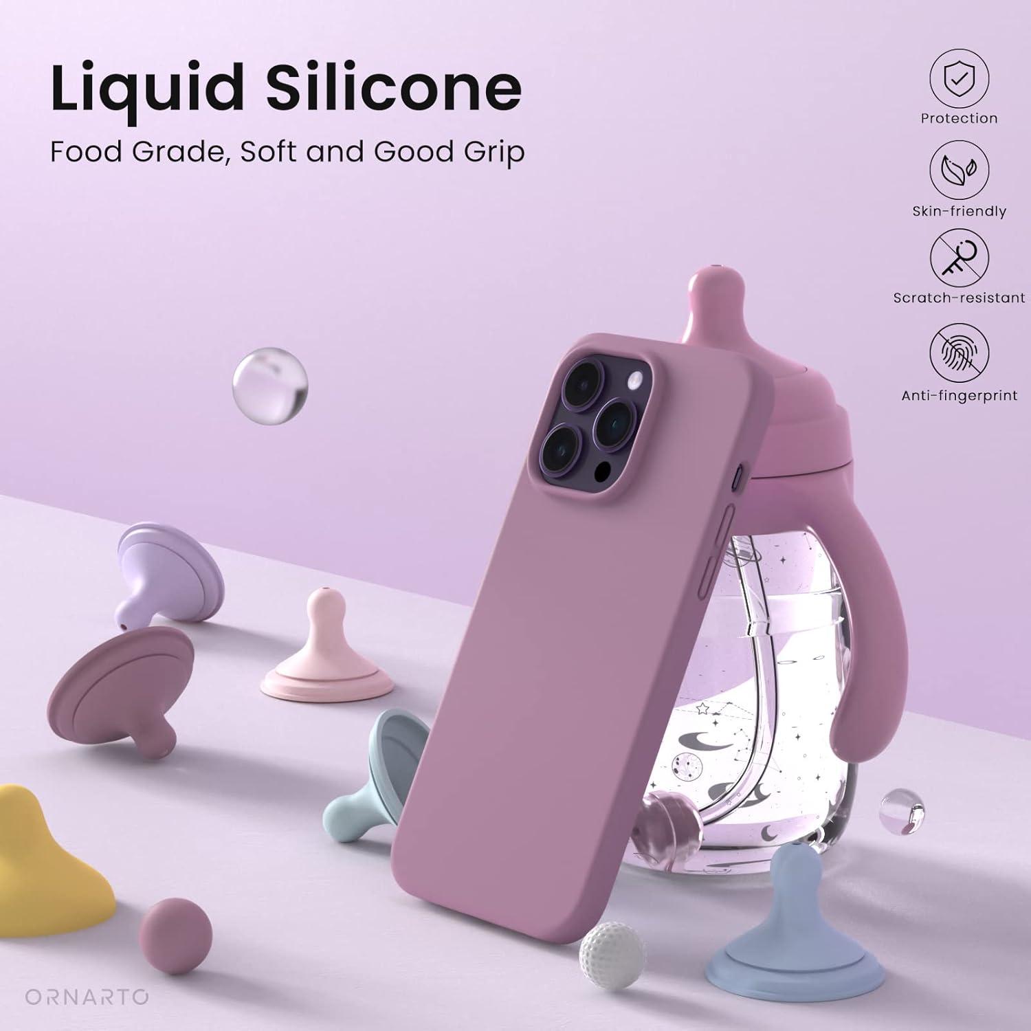 Silikonhülle iPhone 14 Pro 6,1 Zoll Flüssig Silikon Violett