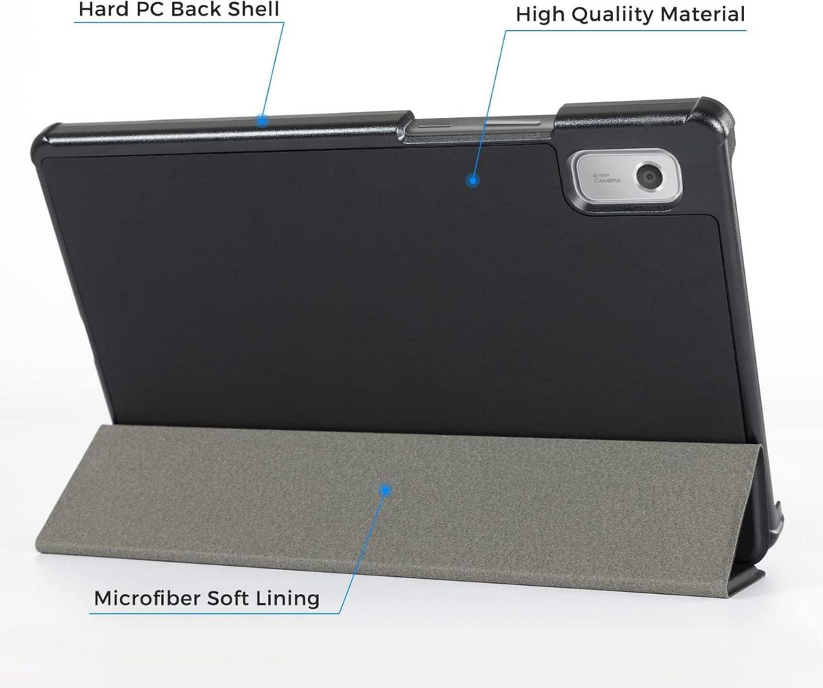 CoBak PU-Leder Hülle für Lenovo Tab M9-9 Zoll 2023, Schwarz