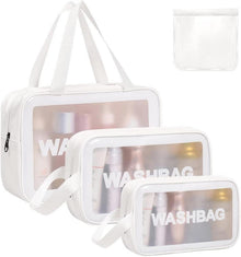 Transparente PVC Kulturbeutel Set 4-teilig - Make-up Taschen Set