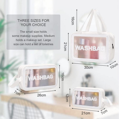 Aucuu Transparente Kosmetiktasche Reise Set 4-teilig