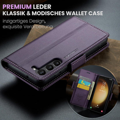 Handyhülle Samsung Galaxy S23 5G Leder RFID Standfunktion 6,1 Zoll