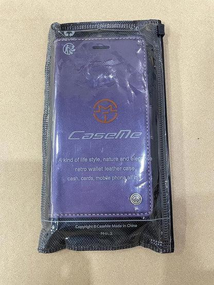 Lila Samsung Galaxy S23 5G Handyhülle Premium Leder Wallet RFID Standfunktion