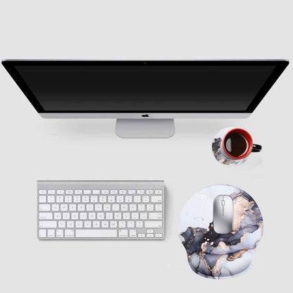 Ergonomisches Mauspad mit Handauflage & Gelkissen (Marmor 2)