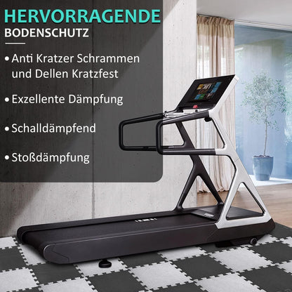 Fitness Bodenschutzmatte Set 48-teilig 4.41 Qm Schwarz Grau