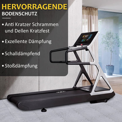 Bodenschutzmatte Fitness Set 24 Matten Eva Puzzlematte Grau