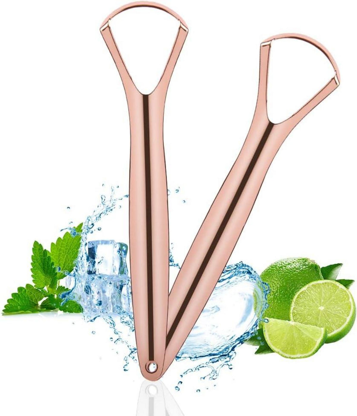 Zungenreiniger Edelstahl Zungenschaber Tongue Scraper Mundpflege Atem