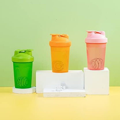Protein Shaker Flasche 400ml Mixer Ball Auslaufsicher Trinken Flip Cap