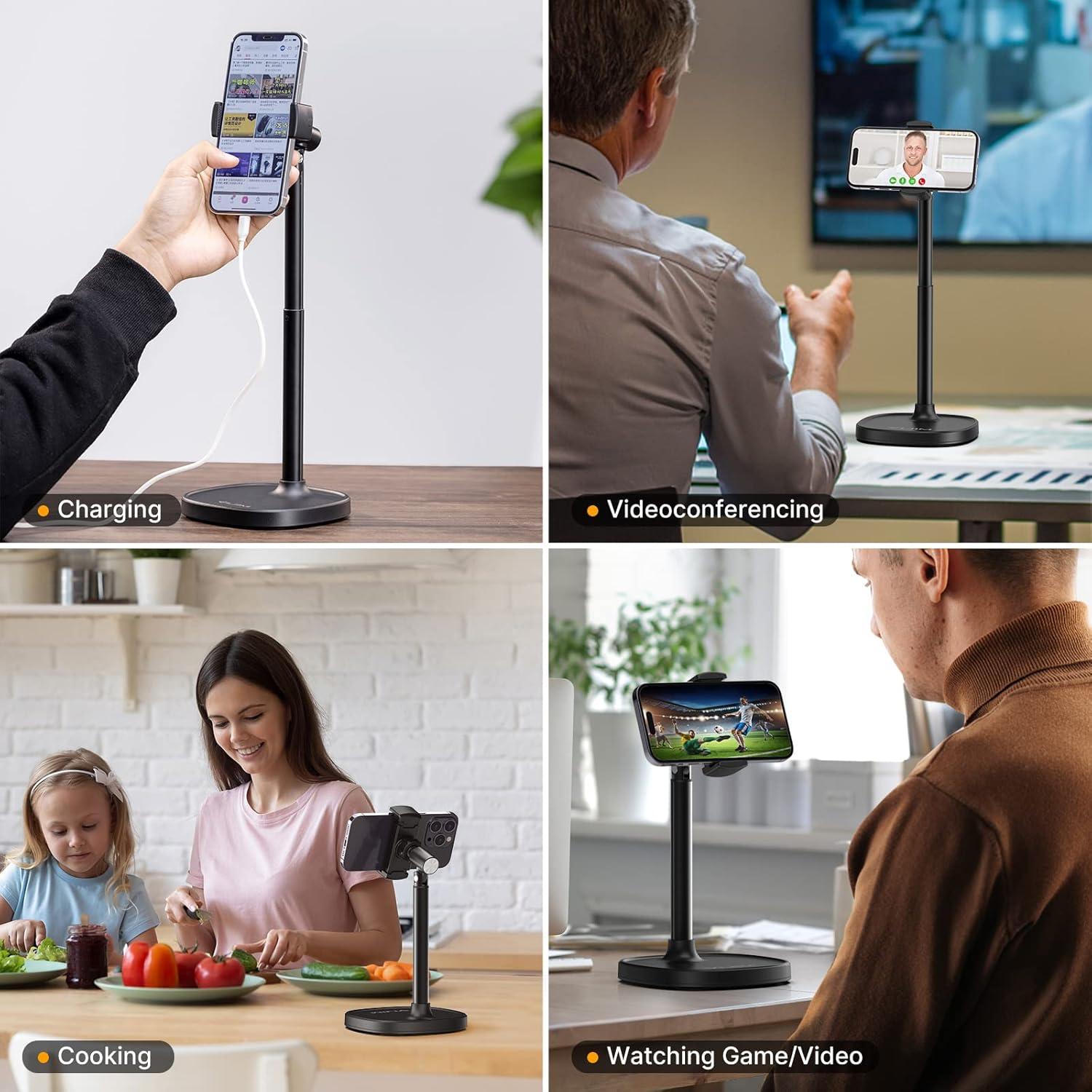 Handy Ständer Verstellbar Multi-Winkel Phone Holder für Schreibtisch iPhone