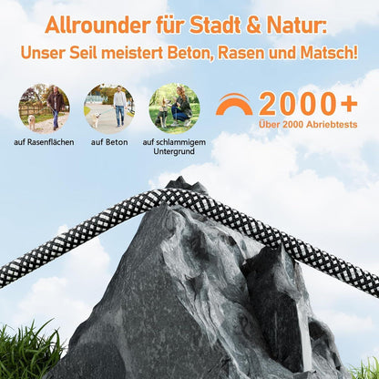 Hundeleine gepolstert 3M x 8mm stark