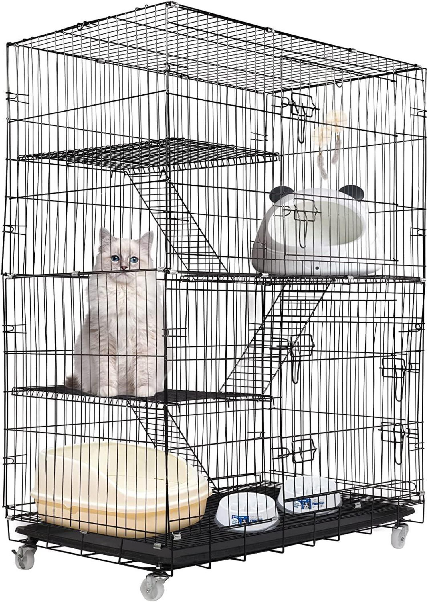 Großer Katzenkäfig mit 4 Ebenen
