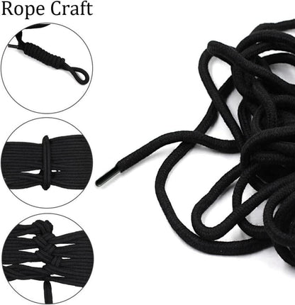 Bondageseil 4X10m Schwarz Baumwollseil SM Sexspielzeug BDSM-Fesselset