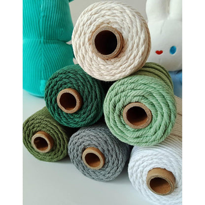 Makramee Set 3mm x 60m mit Zubehör – DIY Bastelset für Wandbehang