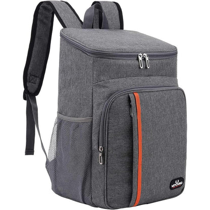 26L Kühlrucksack Grau – Isoliert für Picknick, Wandern & Camping
