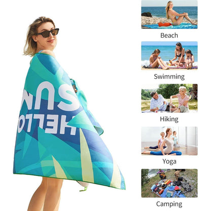 Strandtuch Mikrofaser 180x90 Summer-Blatt Sandabweisend