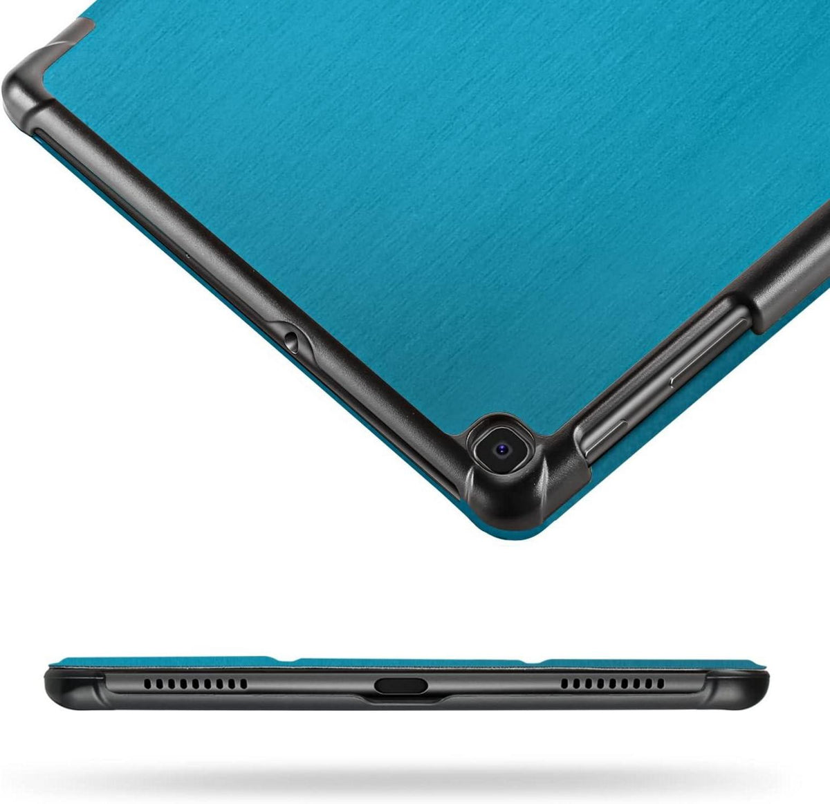 Schutzhülle Samsung Galaxy Tab A 10.1 2019 T510 T515 PU Leder Pfauenblau