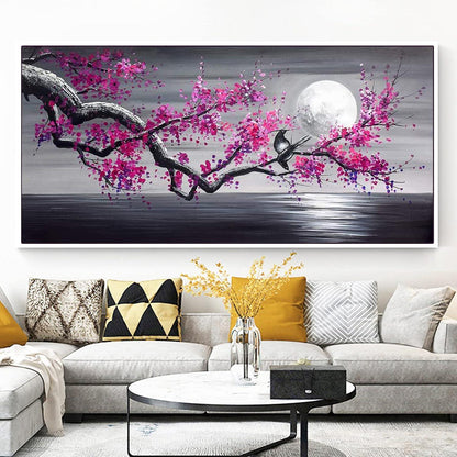 Diamant Painting XXL Lila Blume - Vollbild DIY Set 150x60cm