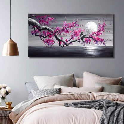 5D Diamond Painting Set Blumen Lila Groß XXL, Geschenk