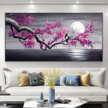 Diamant Painting XXL Lila Blume - Vollbild DIY Set 180x70cm