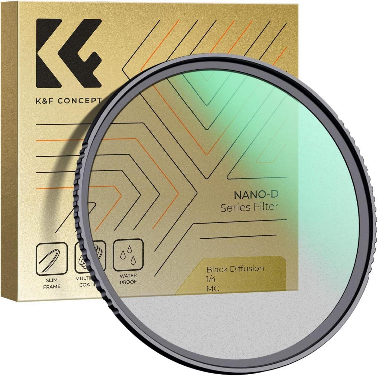 Nano-D Black-Mist 1/4 Filter 49mm Optisches Glas mit 24-lagiger