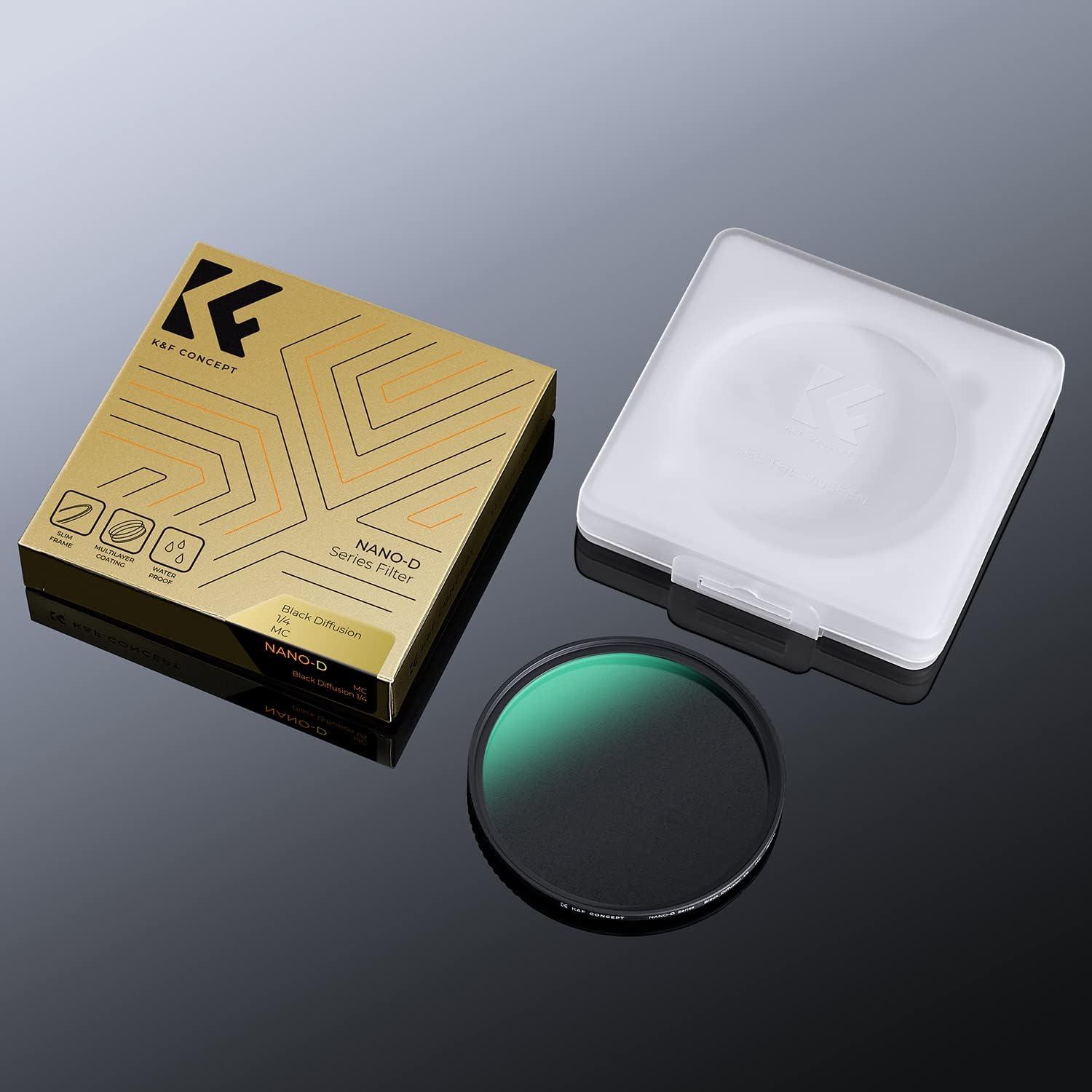K&F Concept Nano-D Black-Mist Diffusionsfilter 49mm 1/4 für Video/Portraitfotografie