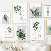 Boho Poster Set 3er-Set Grünpflanzen Wandbilder Modern