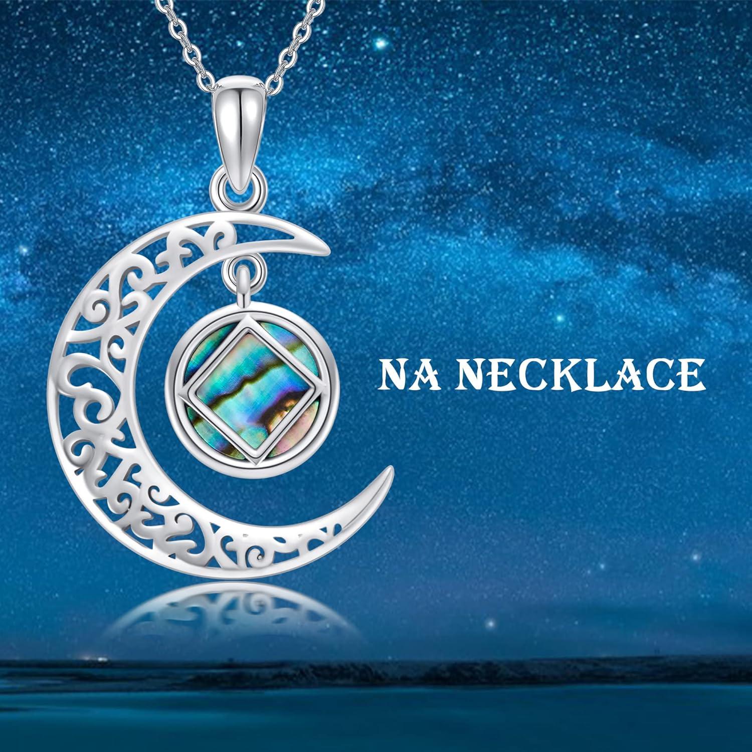 Nüchternheits Geschenk Frauen NA Genesung Silber Anhänger Halskette