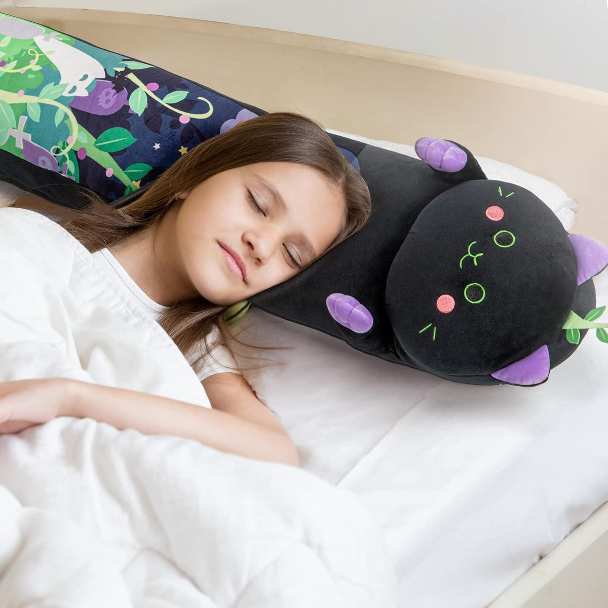 Langes Kuschelkissen Katze – Flauschiges Plüschtier 130cm