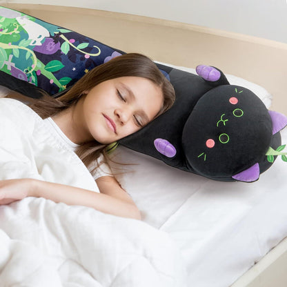 Langes Kuschelkissen Katze – Flauschiges Plüschtier 130cm