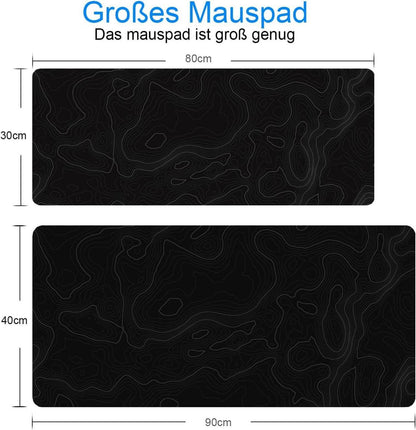 Gaming Mauspad XXL Artistic Curve 900x400mm Anti-Rutsch 4mm Dicke