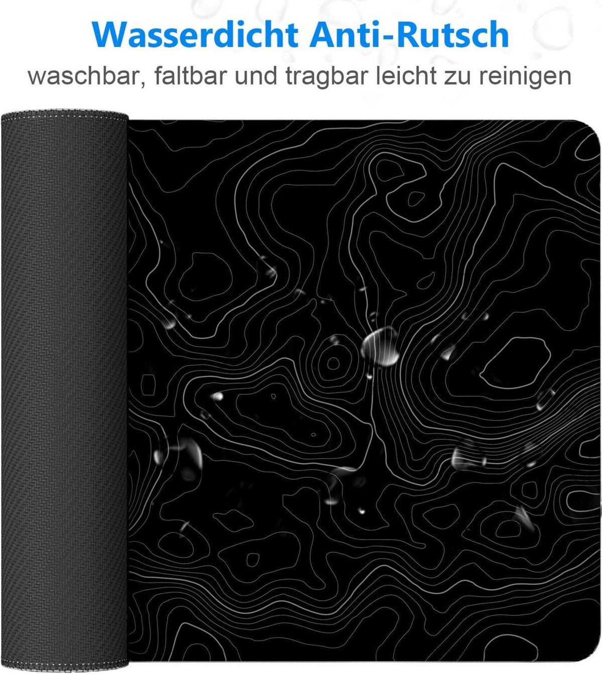 Gaming Mauspad XXL 900x400mm Vernähte Kanten Anti-Rutsch wasserdicht