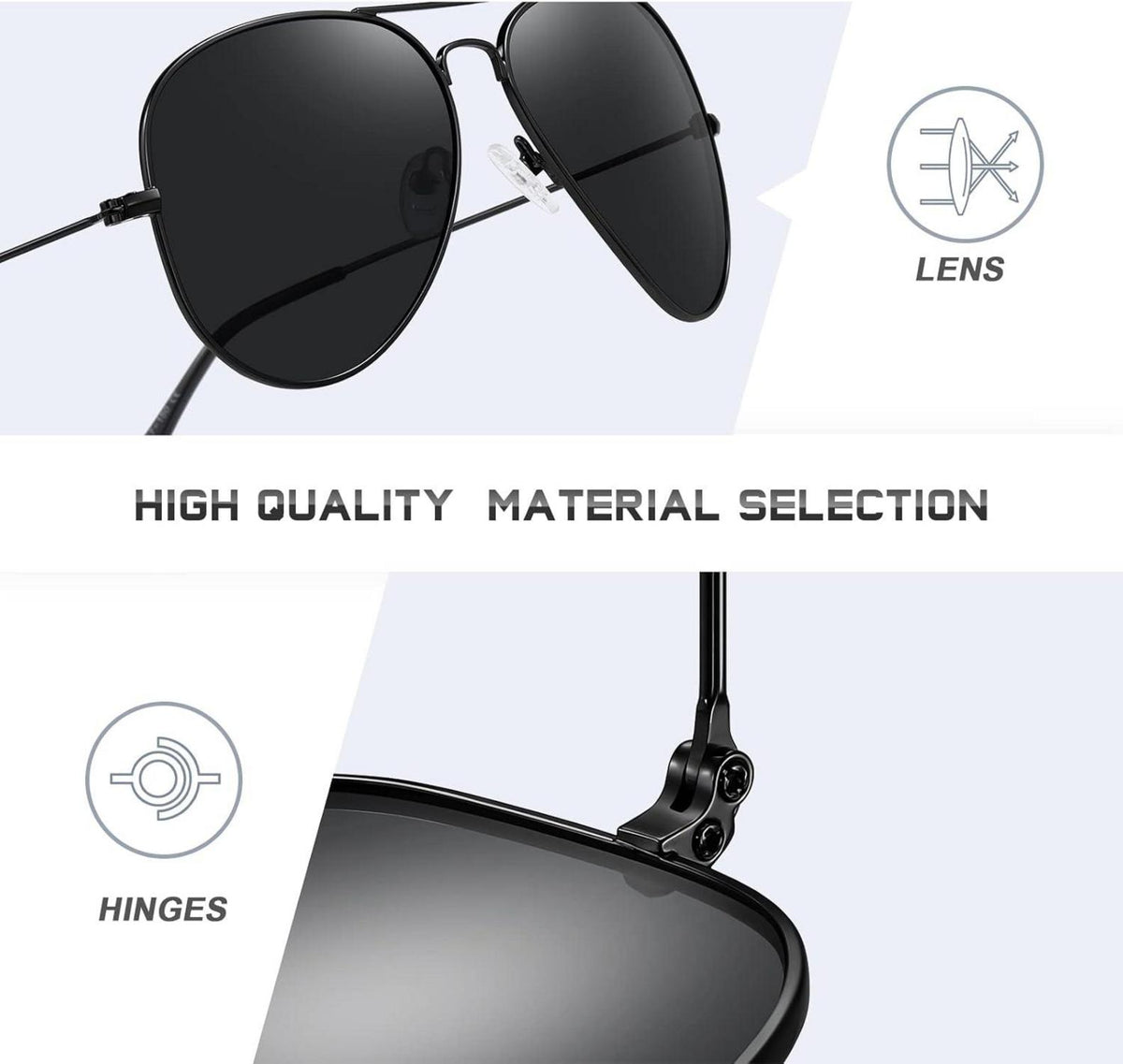 Polarisierte Sonnenbrille Retro Metallrahmen Uv400 Unisex Outdoor