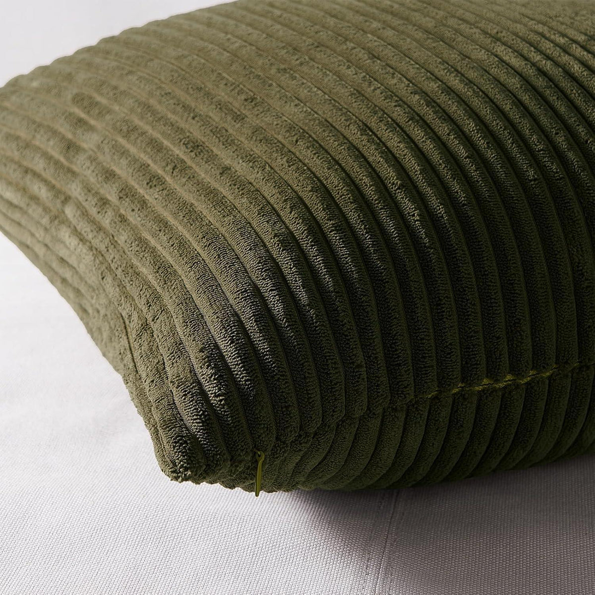Topfinel Kissenbezug Dunkelgrüne Kordsamt 4er Set 40x40cm deco Sofa