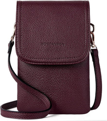 Handytasche Umhängetasche PU Leder Damen Geldbörse Design Rot