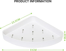 Eckregal Duschablage ohne Bohren 2er-Pack Weiß 4 Haken