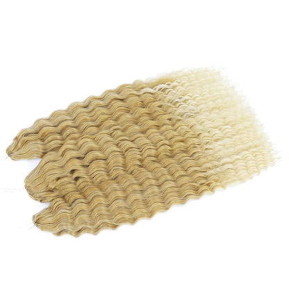 22 Zoll Wasserwellen Häkelzopf Blond Mix für Butterfly Locs