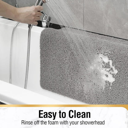 Rutschfeste Duschmatte Luffa PVC 60x40cm Grau Zuschneidbar